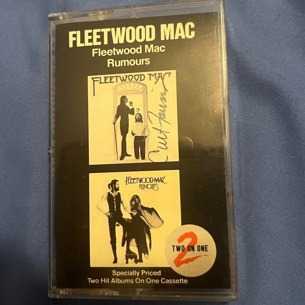 Fleetwood Mac + Rumours Audio Cassette Rare Find Two on One Tape